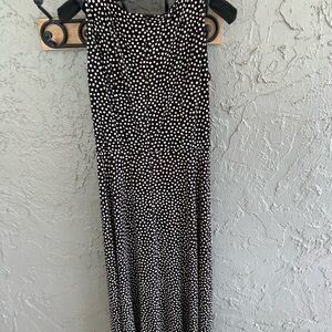 Jessica Howard Brown and White Polka Dot Maxi Dress